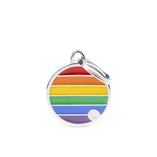 Placa Personalizable Circulo Pequeño Rainbow