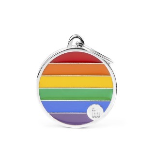 Placa Personalizable Circulo Grande Rainbow