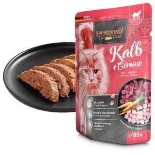 Menu de Ternera y Verduras para Gatos Leonardo 85gr