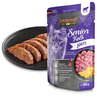 Puro Ternera Gatos Senior Leonardo 85gr